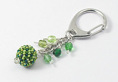 Green Glass Handbag Charm