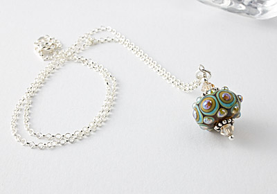 "Air" Lampwork Chain Necklace