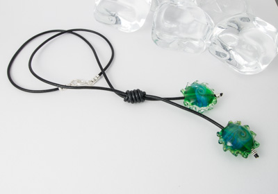 Shimmery Green Lariat