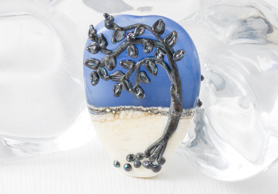 Weeping Lampwork Tree Bead