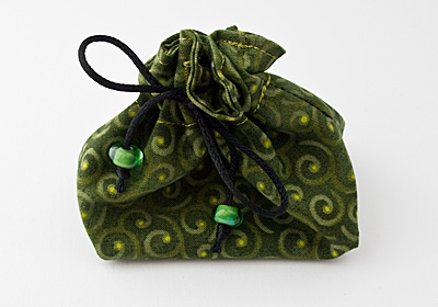 Green Swirl Jewellery Pouch