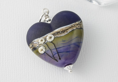Purple Heart Lampwork Pendant