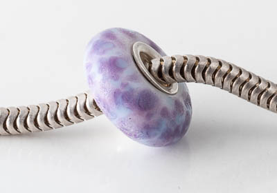 Silver Cored Fritty Lampwork Charm Bead