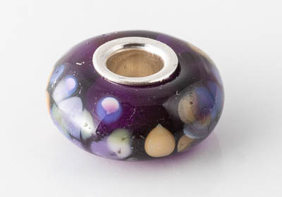 Silver Cored Fritty Lampwork Charm Bead