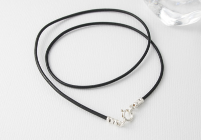 Black Greek Leather Cord Necklace