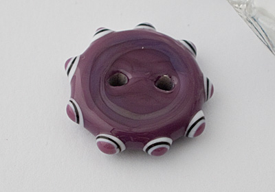Purple Lampwork Button