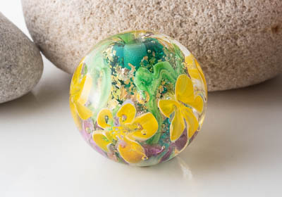 Lampwork Flowery Bead