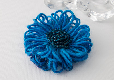 Turquoise Flower Brooch