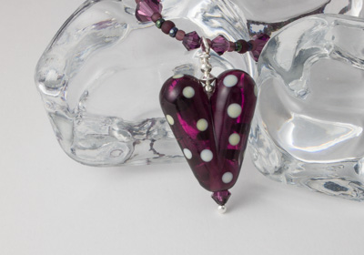 Dark Amethyst Heart Necklace