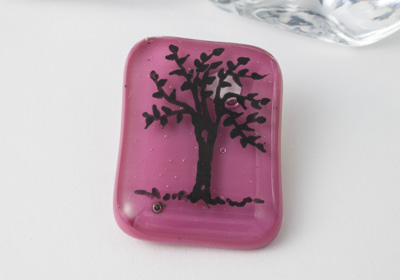 Fused Tree Brooch