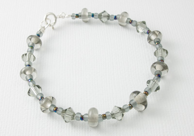 Grey Lampwork Bracelet