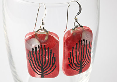 Tree Glass Earrings