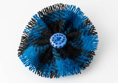 Harris Tweed Flower Brooch