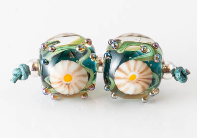 Lampwork Murrini Flower Beads