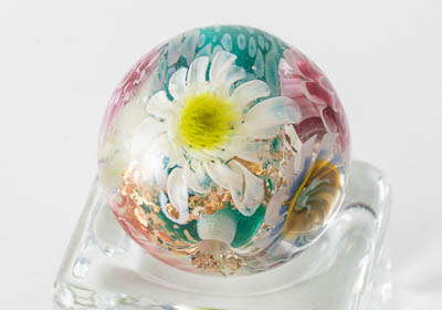 Lampwork Flowery Murrini Bead