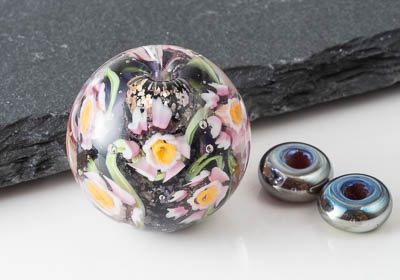 Lampwork Flower Murrini Bead Set