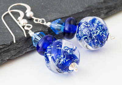 Dichroic Lampwork Earrings