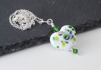 Heart Lampwork Pendant