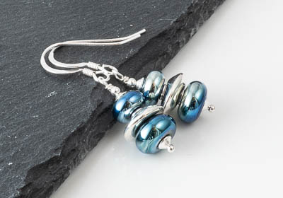 Metallic Lampwork Earrings