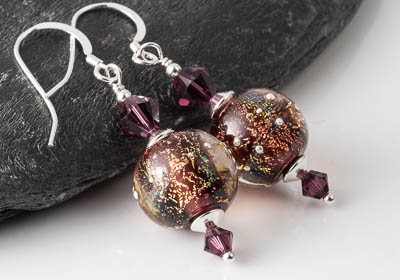 Dichroic Lampwork Earrings