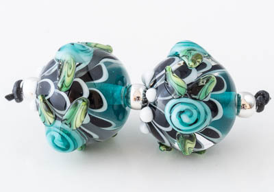 Lampwork Dahlia Beads