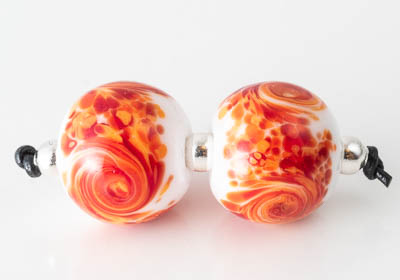 Swirly Lampwork Beads