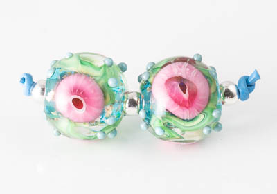 Lampwork Murrini Flower Beads