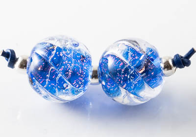 Dichroic Swirly Lampwork Beads