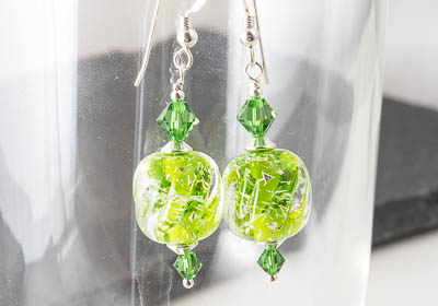 Dichroic Lampwork Earrings