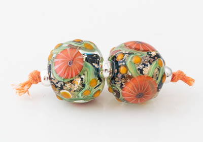 Lampwork Murrini Flower Beads