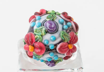 Lampwork Flowery Bead