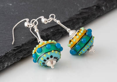 Graphics Lampwork Earrings