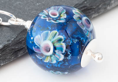 Flower Lampwork Pendant Necklace