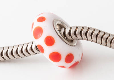 Silver Cored Lampwork Charm Bead