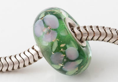 Silver Cored Lampwork Charm Bead