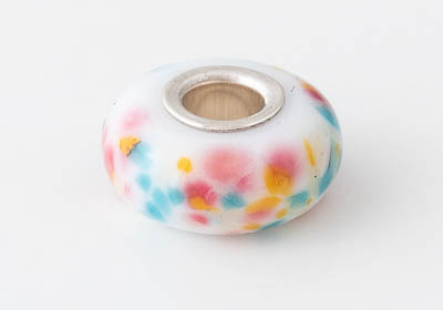 Silver Cored Fritty Lampwork Charm Bead