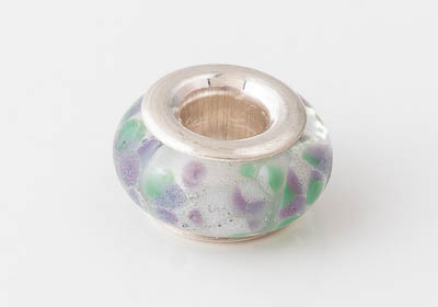 Silver Cored Fritty Lampwork Charm Bead