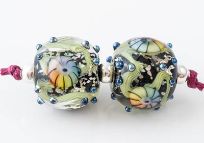 Lampwork Murrini Flower Beads