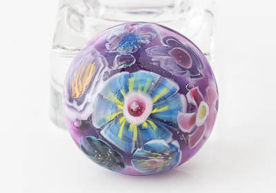 Lampwork Flowery Cabachon