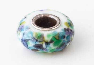 Silver Cored Fritty Lampwork Charm Bead