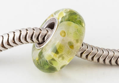 Silver Cored Fritty Lampwork Charm Bead