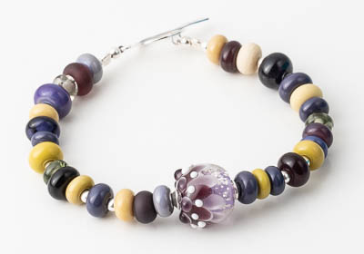 Purple Lampwork Bracelet