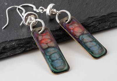 Hand Painted Pendant Earrings