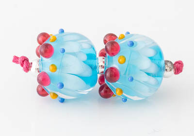 Lampwork Dahlia Beads