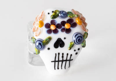 Lampwork Sugar Skull Bead