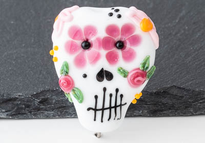 Lampwork Skull Bead