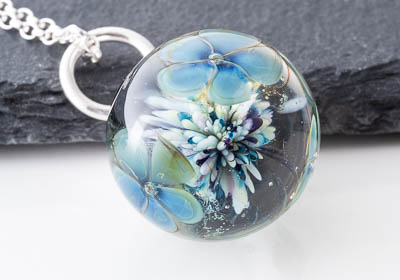 Implosion Lampwork Pendant Necklace