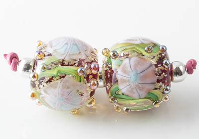 Lampwork Murrini Flower Beads