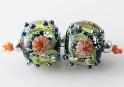 Lampwork Murrini Flower Beads