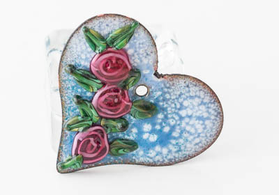 Lampwork Enamelled Copper Pendant